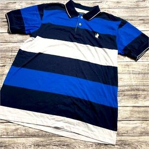 Men’s size 42 (XL) blue & white Stripe American Polo shirt excellent condition